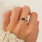 925 Sterling Silver Minimalist Black Bar Ring Thin Stackable Ring Dainty Ring