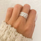 925 Sterling Silver Woven Ring Mesh RIng Minimalist Ring Dainty Ring Band