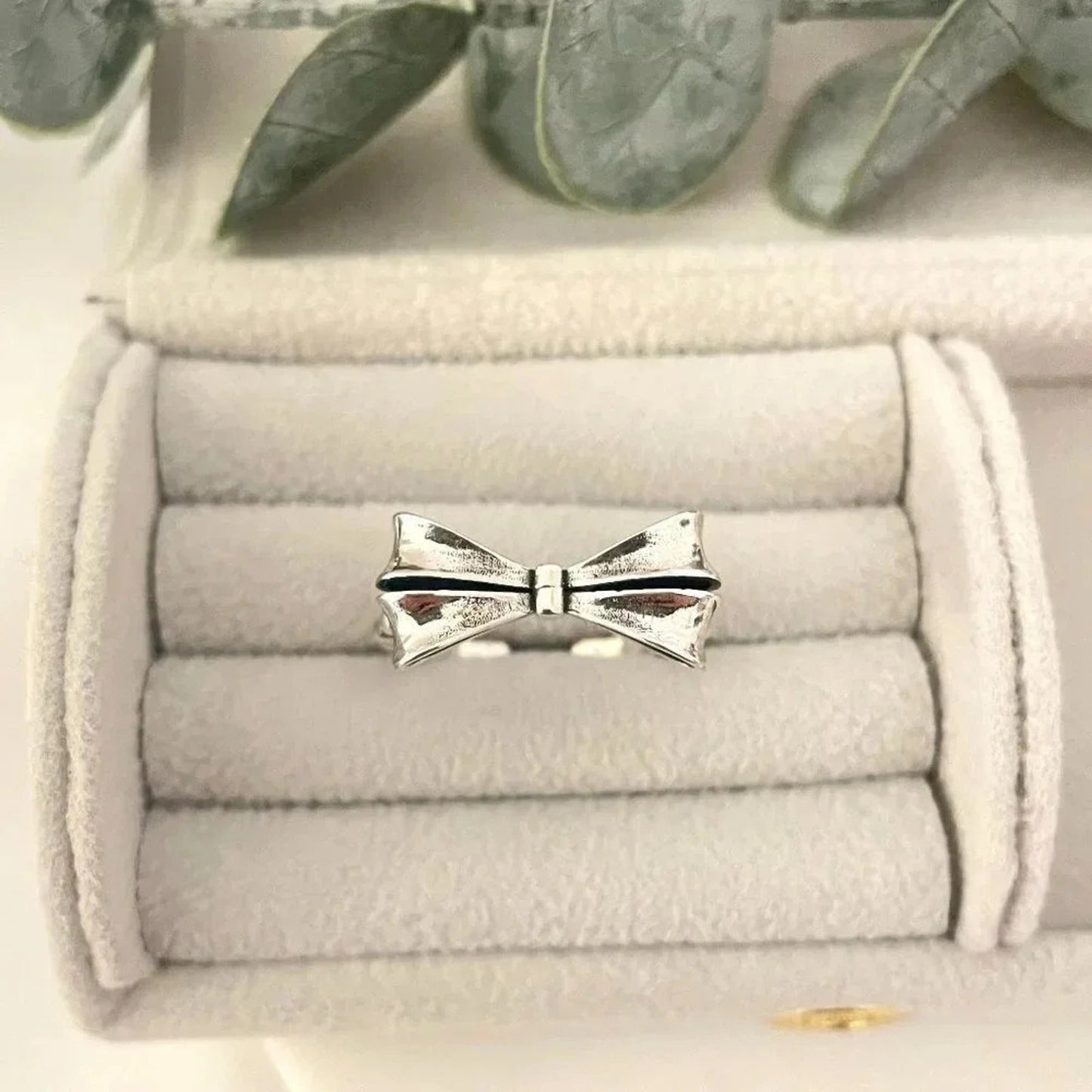 925 Sterling Silver Bow Ring Minimalist Ring Dainty Ring Band Stackable Ring