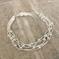 925 Sterling Silver Multi Layer Bead Bracelet Minimalist Stacking Bracelet