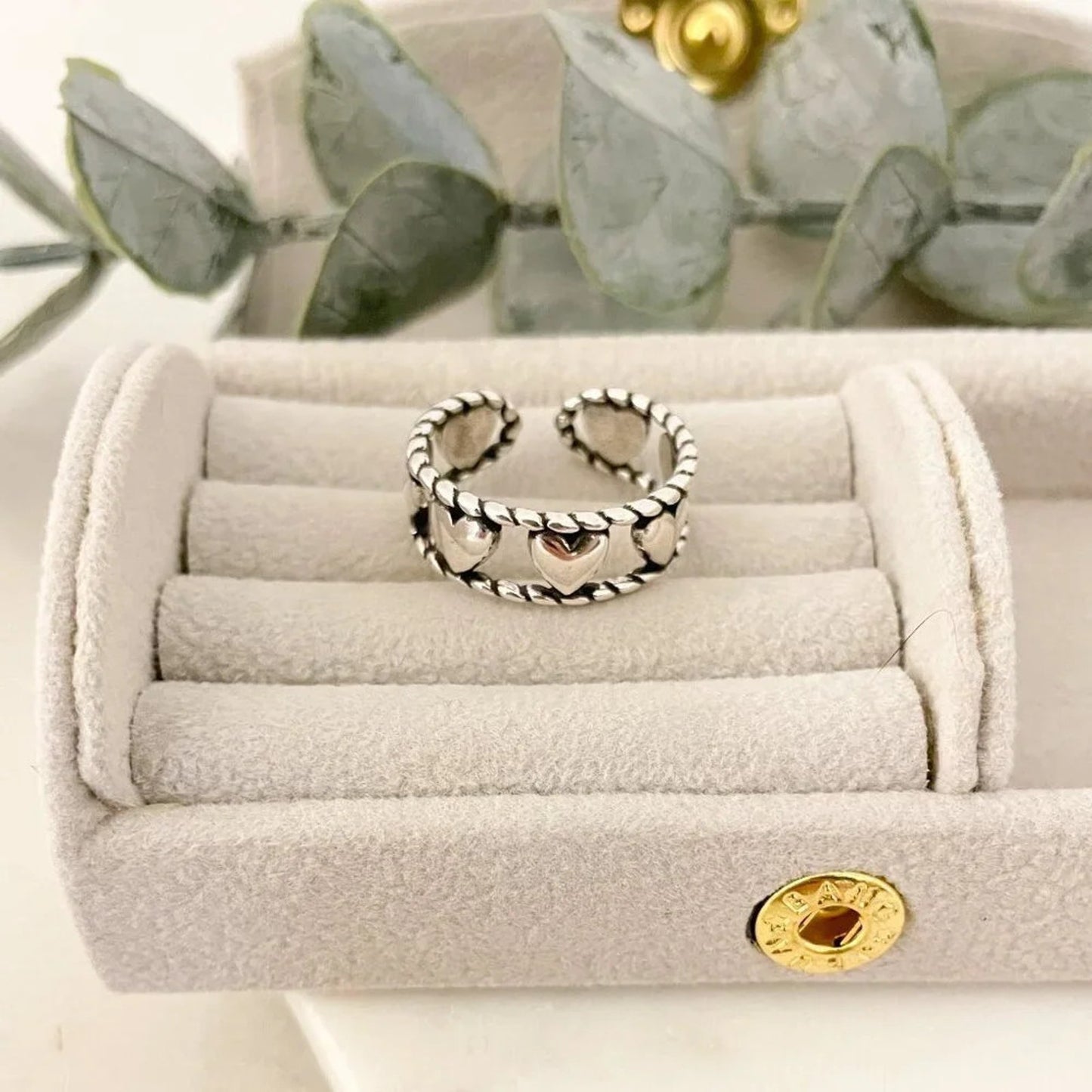 925 Sterling Silver Heart Ring Band Dainty Ring Minimalist Ring Silver Heart