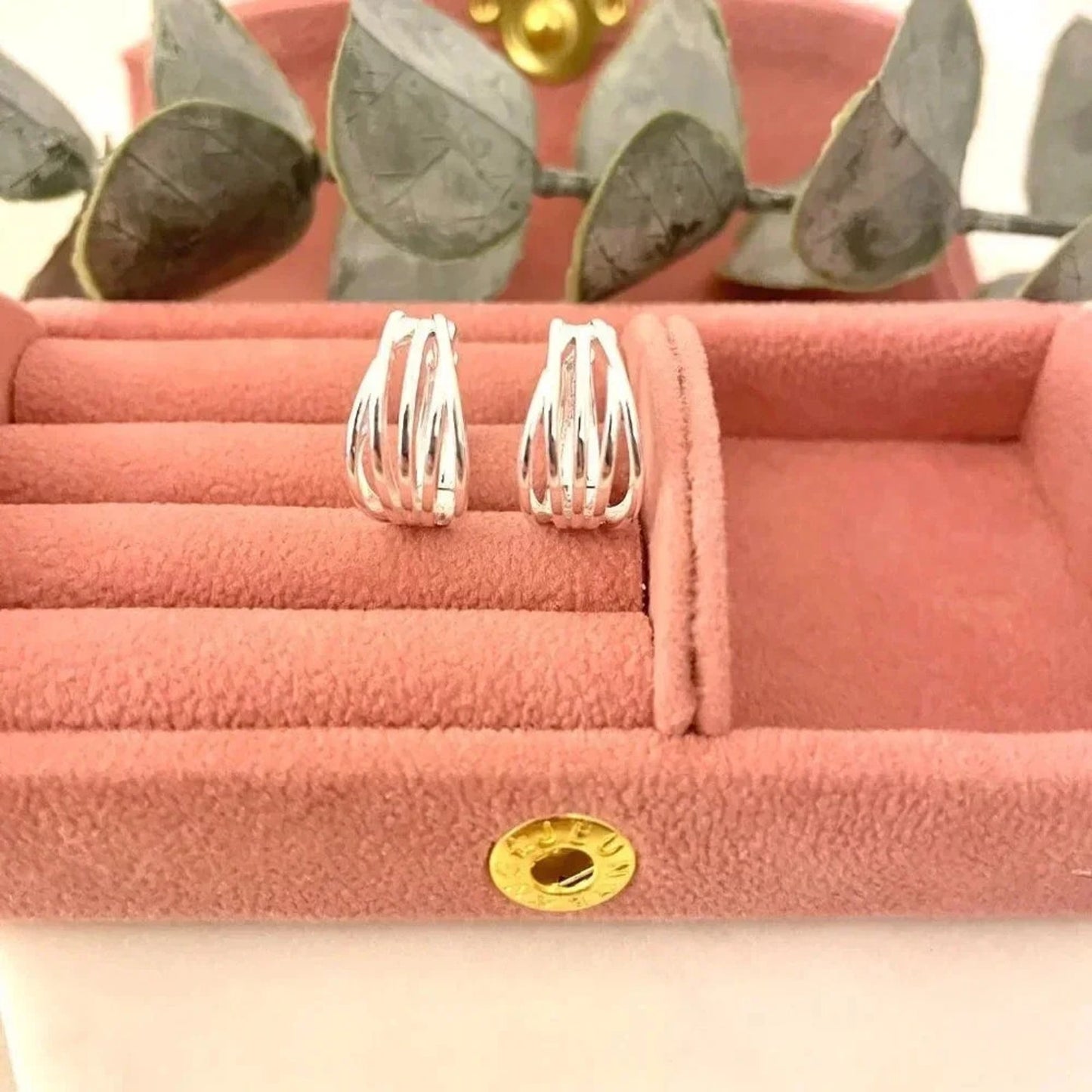 925 Sterling Silver Multi Layer Huggie Earrings Small Silver Huggie Hoop Earring