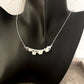 925 Sterling Silver Flower Bar Necklace Flower Necklace Branch Twig Necklace