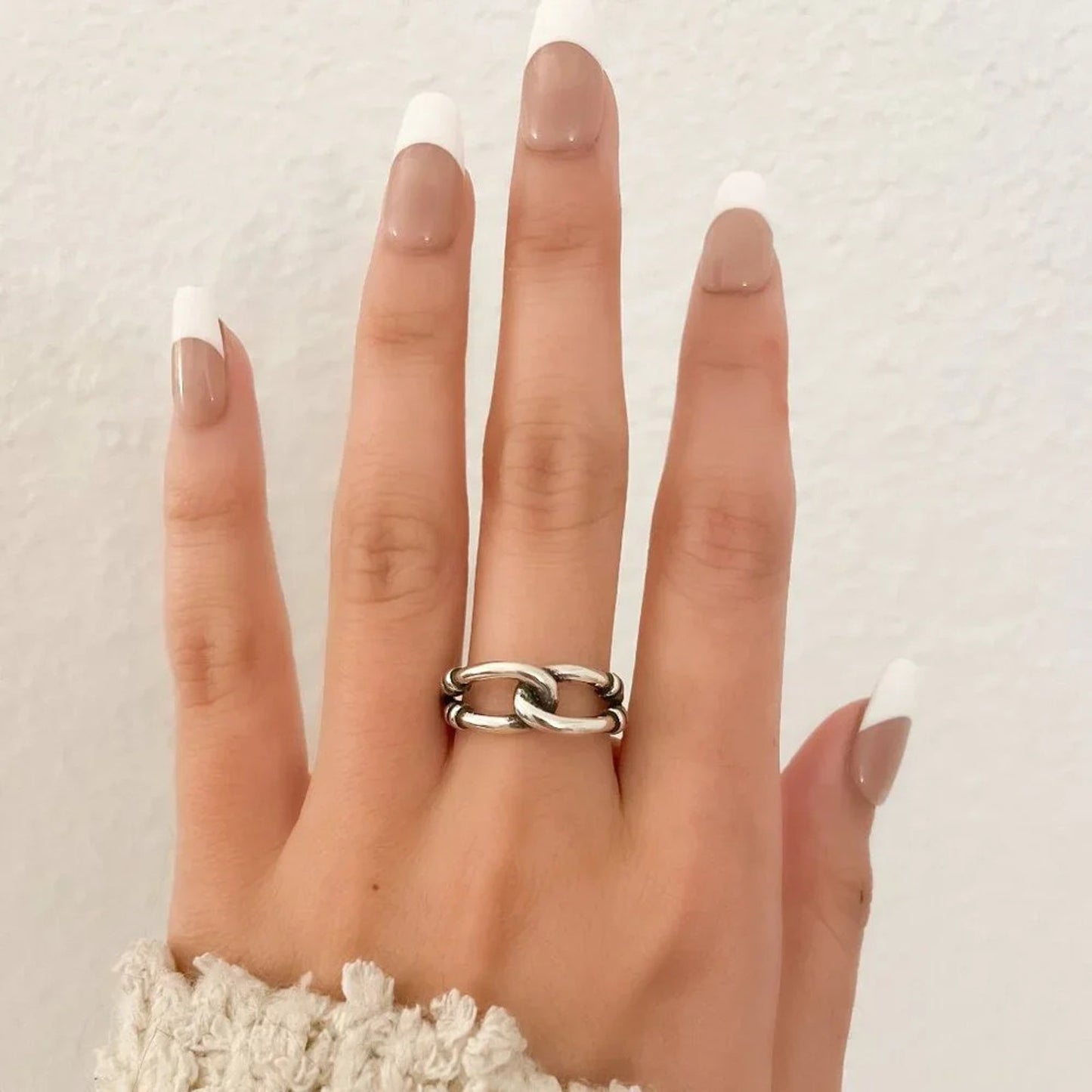 925 Sterling Silver Dainty Wrap Ring Minimalist Ring Twist Ring Buckle Ring