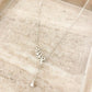 925 Sterling Silver Dainty Diamond Necklace CZ Leaf Necklace Twig Necklace
