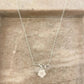 925 Sterling Silver Flower Necklace Dainty Minimalist Necklace White & Pink
