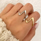 925 Sterling Silver Dainty Minimalist Wave Ring Stackable Thin Wave Ring