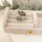 925 Sterling Silver Chunky Ring Thick Wide Ring Band Multi Layer Vintage Ring