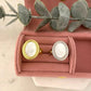 925 Sterling Silver Mother of Pearl Statement Ring Chunky Ring Round Oval Rng