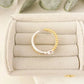 925 Sterling Silver Two Tone Ring Braided Knot Ring Cross Ring Silver & Gold