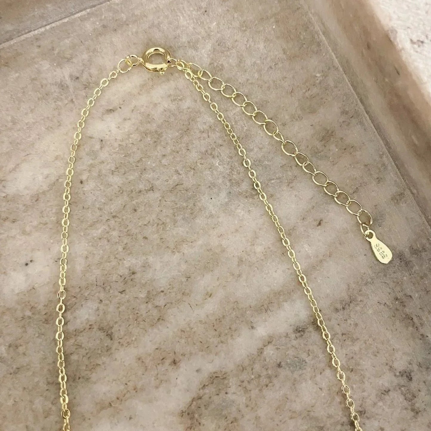 925 Sterling Silver Double Bar Pearl Necklace Chopstick Geometric Tube Necklace