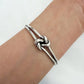 925 Sterling Silver Chunky Knot Bangle Bracelet Twist Cuff Bracelet