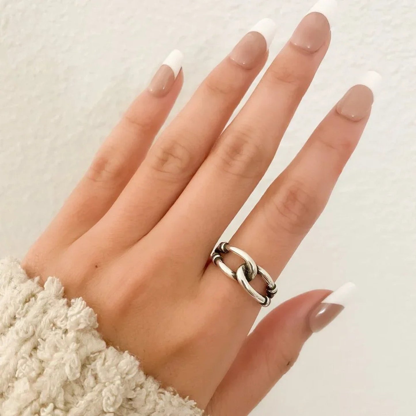 925 Sterling Silver Dainty Wrap Ring Minimalist Ring Twist Ring Buckle Ring