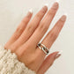 925 Sterling Silver Dainty Wrap Ring Minimalist Ring Twist Ring Buckle Ring