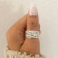 925 Sterling Silver Woven Ring Mesh RIng Minimalist Ring Dainty Ring Band