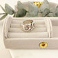 925 Sterling Silver Chunky Chain Link Ring Minimalist Curb Chain Ring