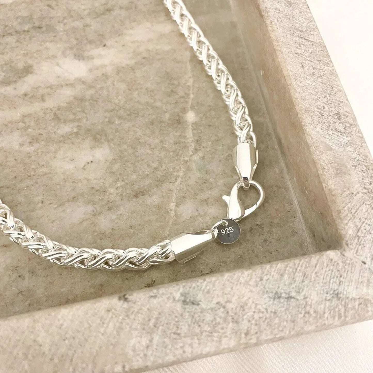 925 Sterling Silver Chain Link Necklace Thick Chunky Silver Statement Necklace