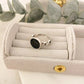 925 Sterling Silver Black Circle Ring Curb Chain Ring Band Minimalist Ring