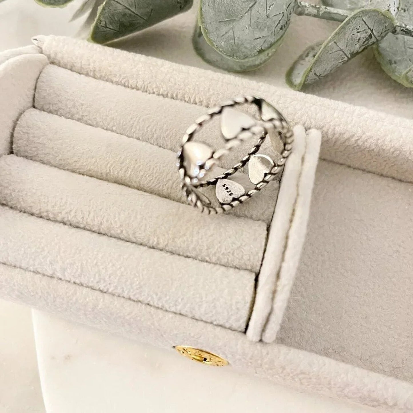 925 Sterling Silver Heart Ring Band Dainty Ring Minimalist Ring Silver Heart